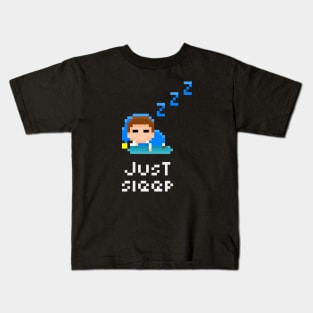 Just Sleep 8-bit Pixel Art tee/T-shirt Kids T-Shirt